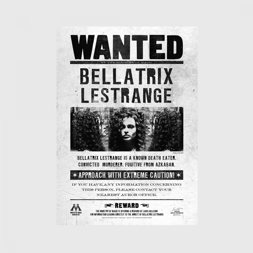 Póster · Bellatrix Lestrange Wanted