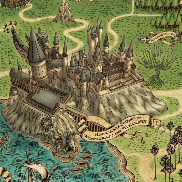 Póster · Hogwarts Map