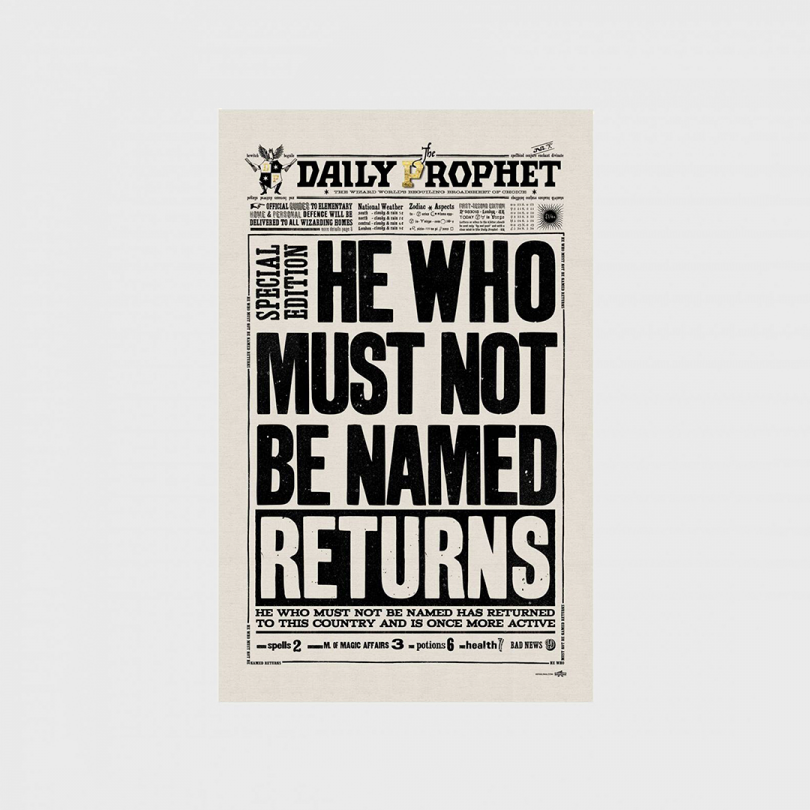 Tea Towel · He Who Must Not Be Named Returns