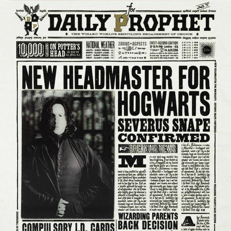 Notecard · New Headmaster for Hogwarts
