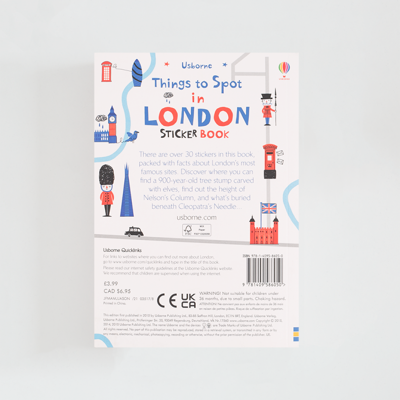 Things To Spot In London Sticker Book · Minna Lacey (Usborne Books)
