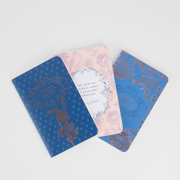 Pack Pocket Notebook · Jane Austen (set of 3)