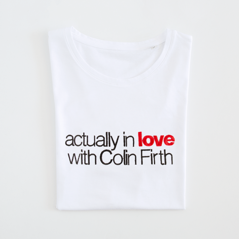 Camiseta · Actually in love with Colin Firth