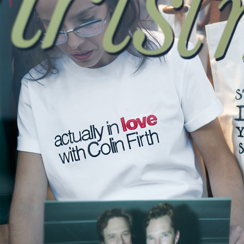 Camiseta · Actually in love with Colin Firth