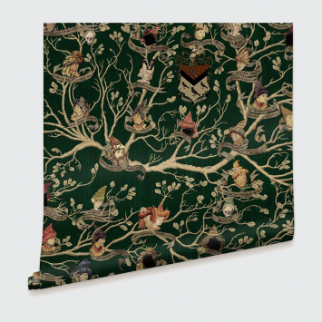 Deluxe Wallpaper · Black Family Tapestry (MinaLima)